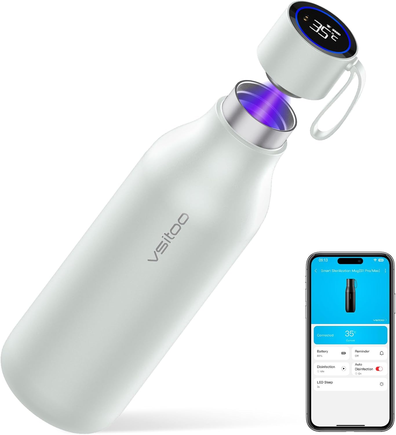 VSITOO S1 Max Self-Cleaning Insulated Bottle (33 oz) product photo