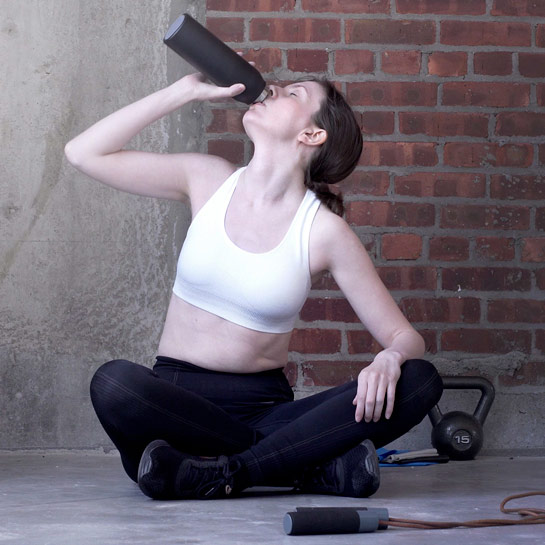 UVBrite Self-Cleaning Bottle in everyday use